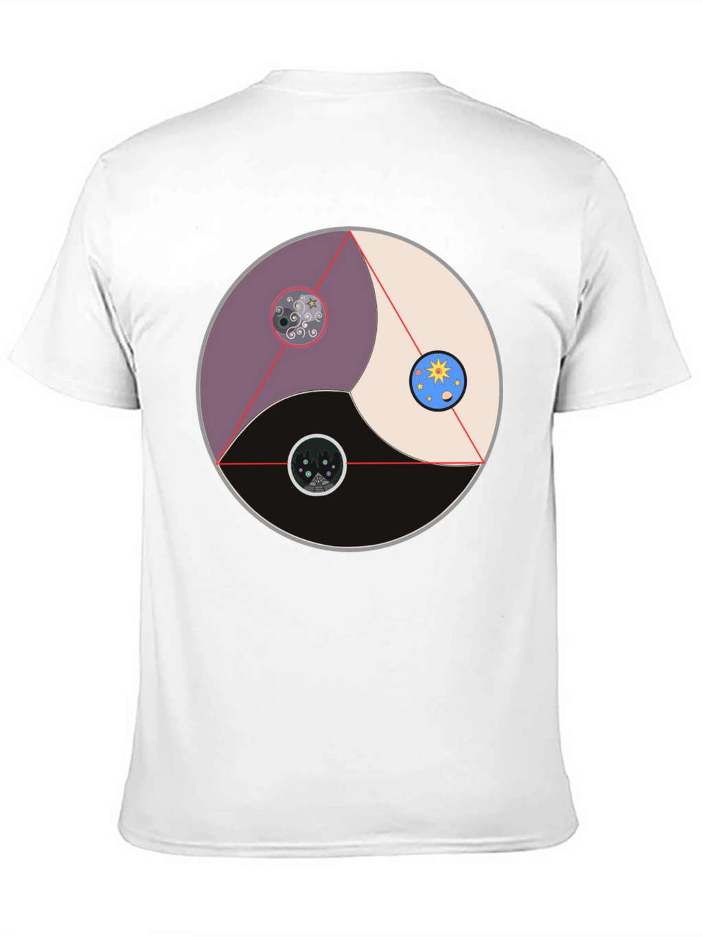 Yin Yang Universe T-Shirt - Balance and Harmony