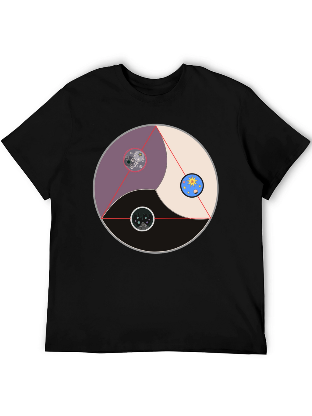 Yin Yang Universe T-Shirt - Balance and Harmony
