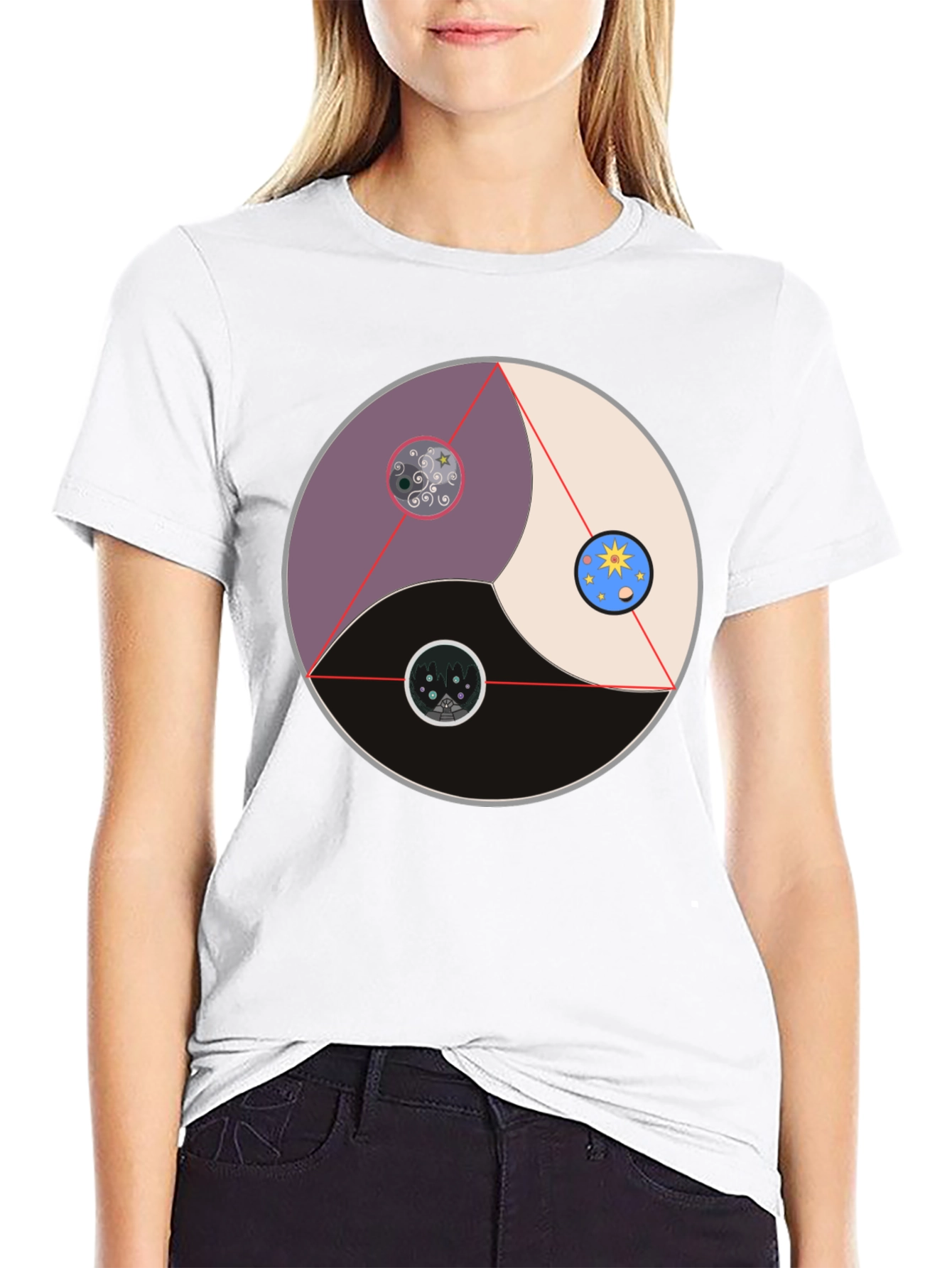 Yin Yang Universe T-Shirt - Balance and Harmony