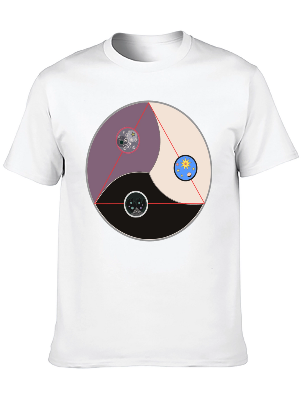 Yin Yang Universe T-Shirt - Balance and Harmony