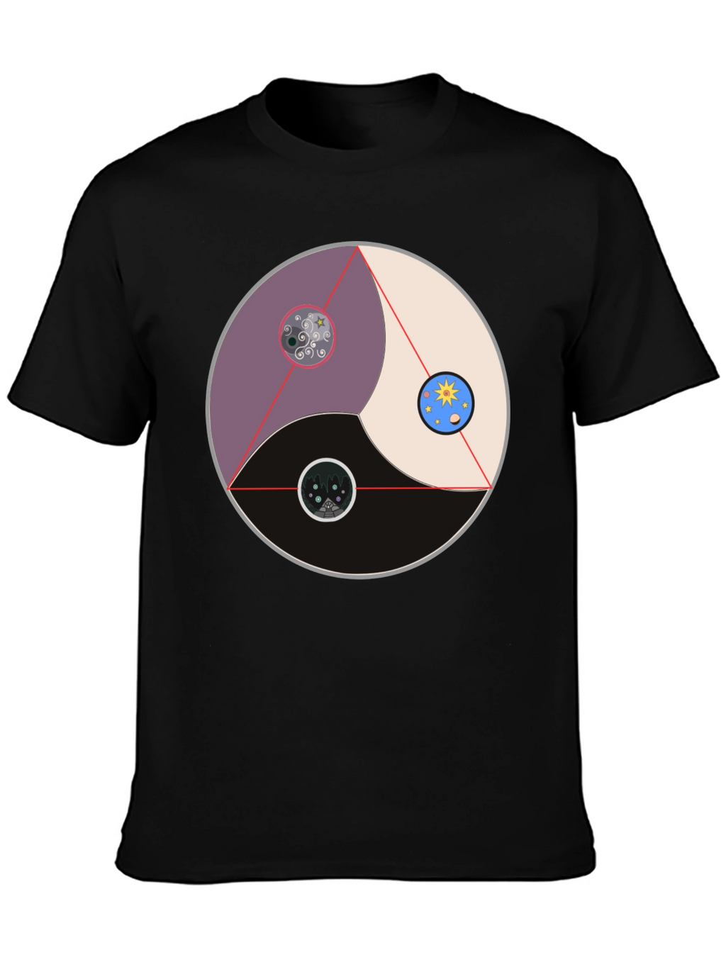 Yin Yang Universe T-Shirt - Balance and Harmony