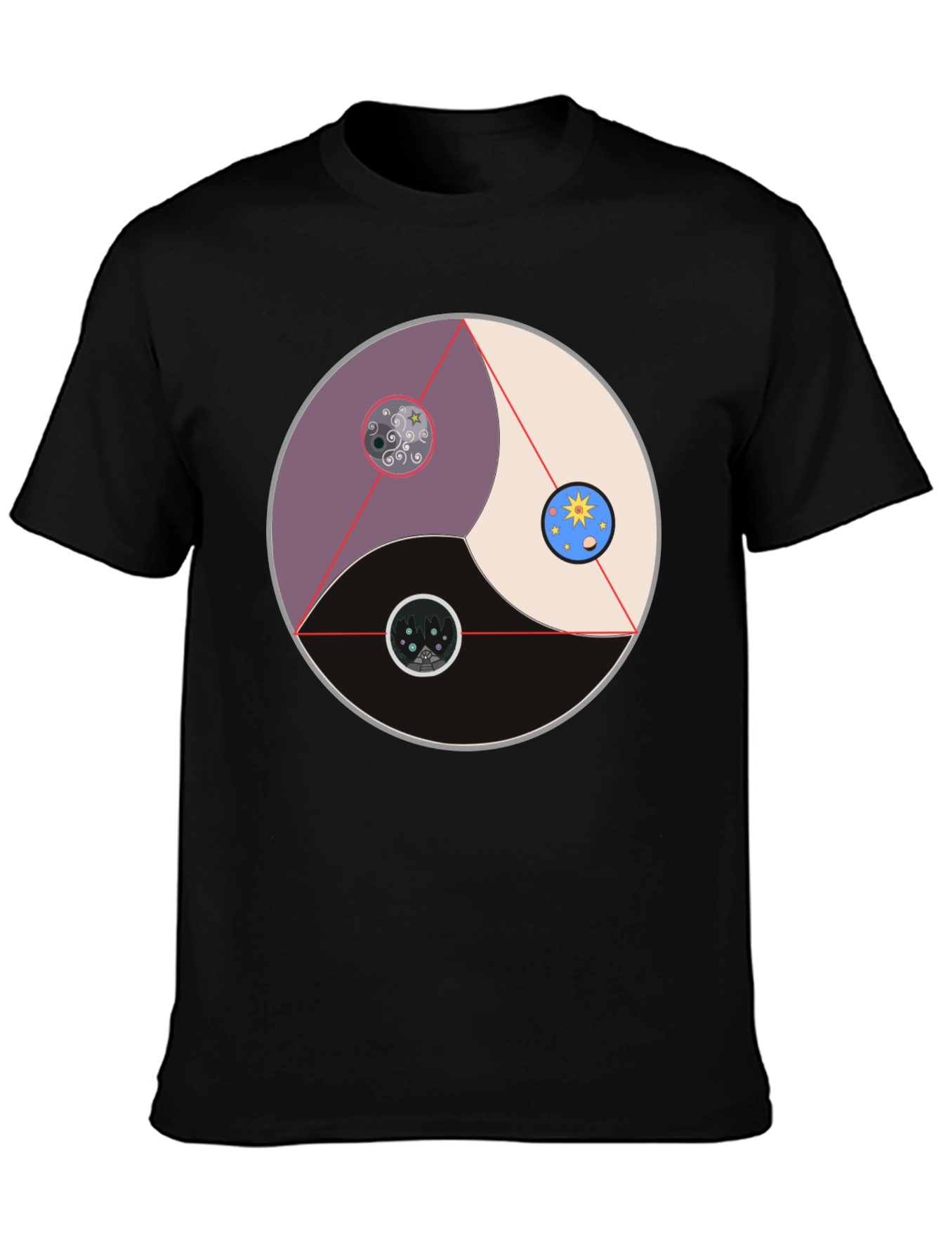 Yin Yang Universe T-Shirt - Balance and Harmony