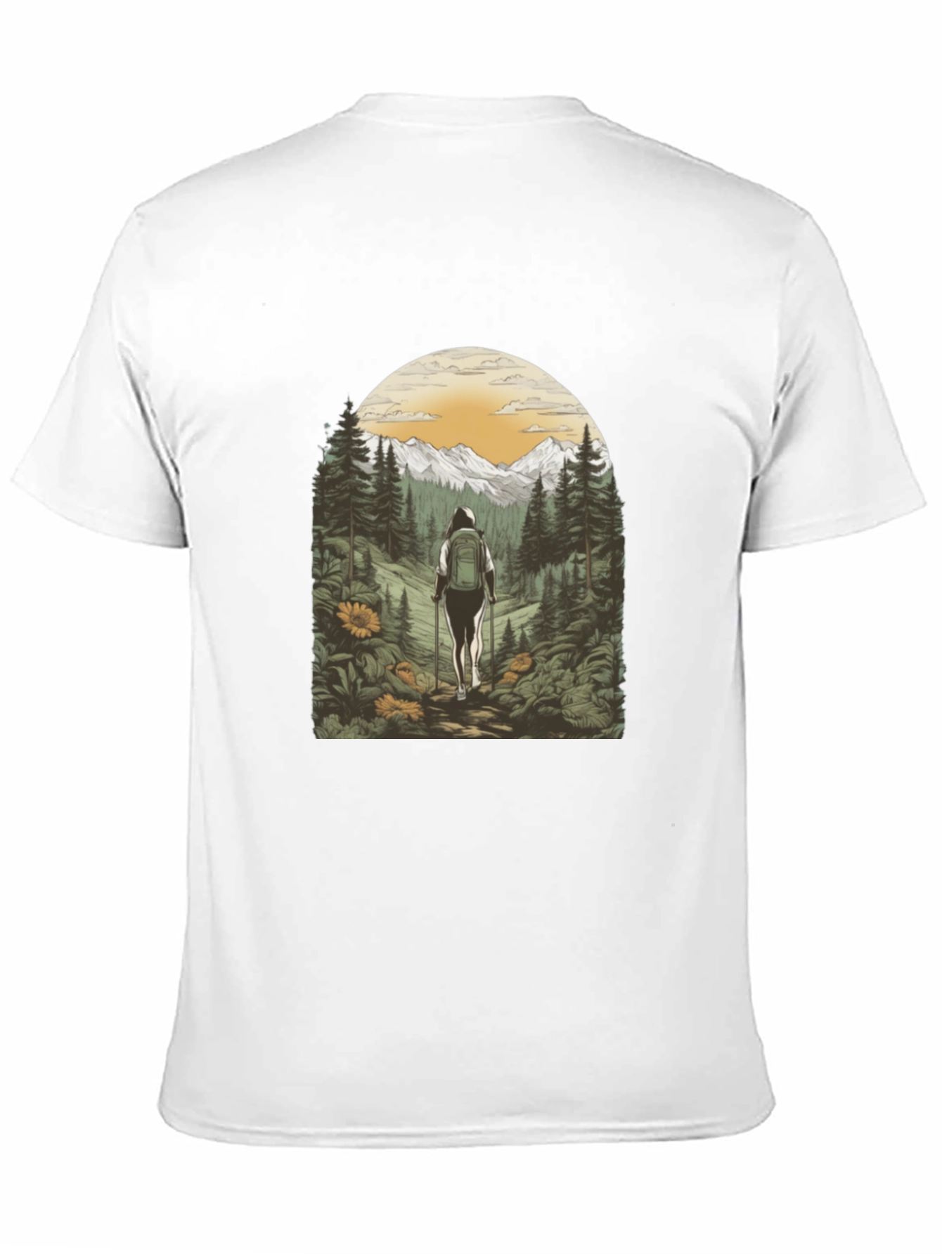 Nature Hiker Graphic Tee - Black