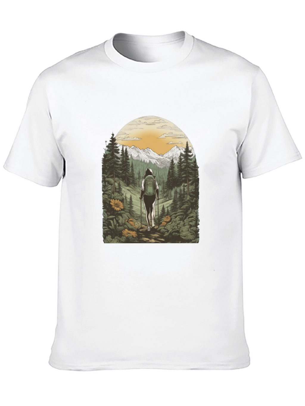 Nature Hiker Graphic Tee - Black