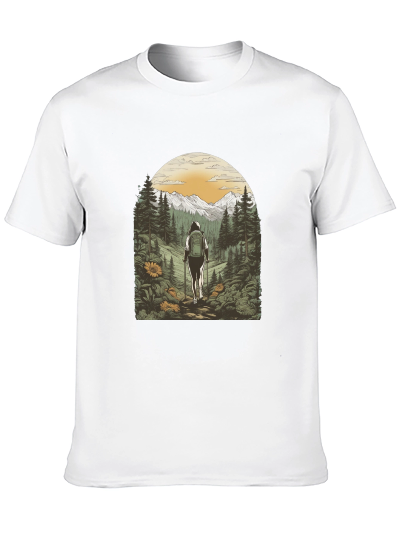 Nature Hiker Graphic Tee - Black