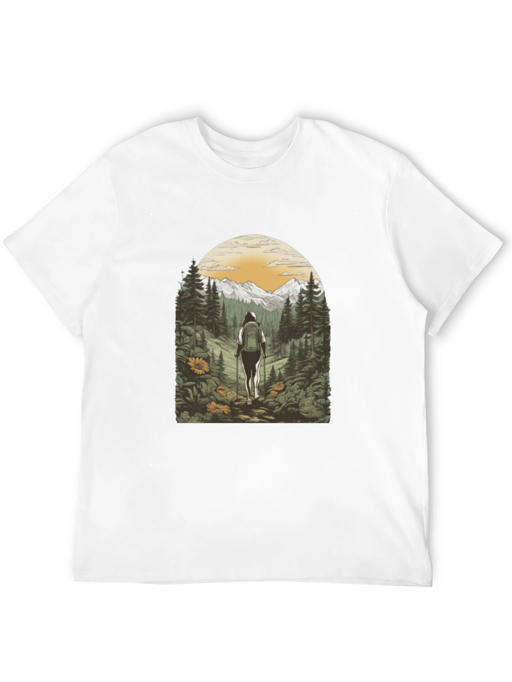 Nature Hiker Graphic Tee - Black