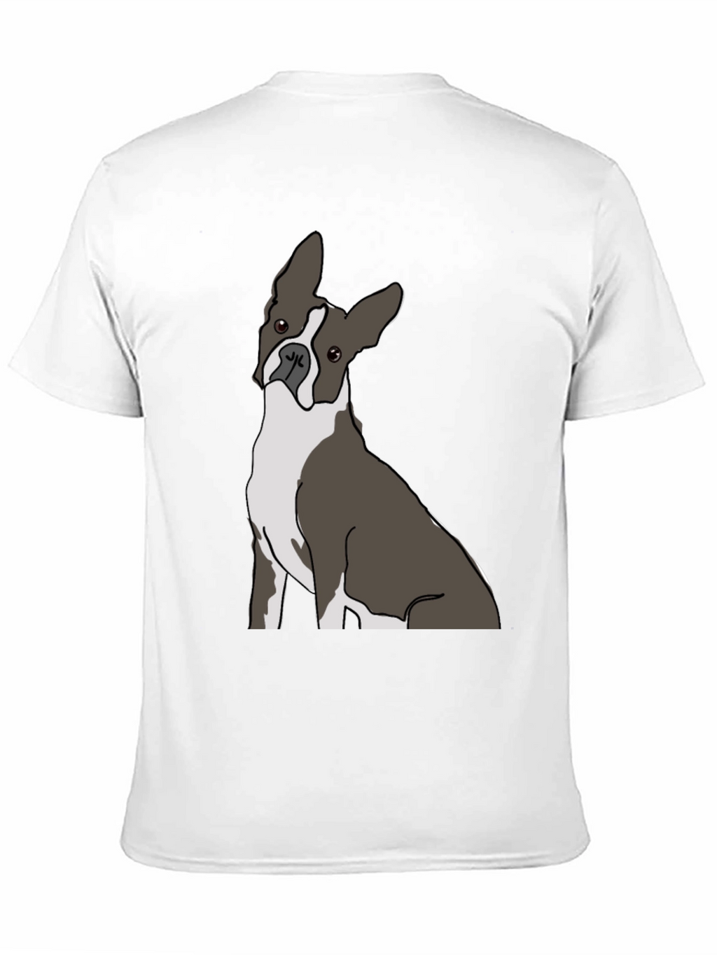 Boston Terrier Graphic Tee - Black Cotton Casual Wear