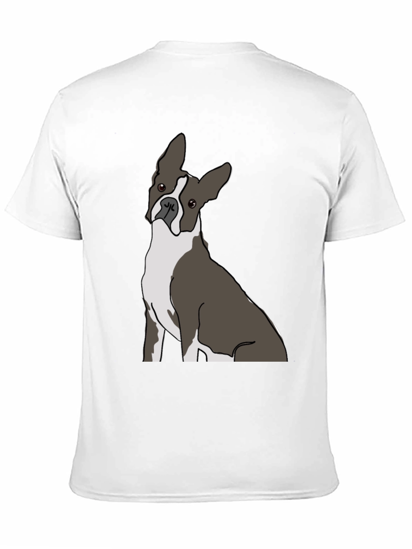 Boston Terrier Graphic Tee - Black Cotton Casual Wear