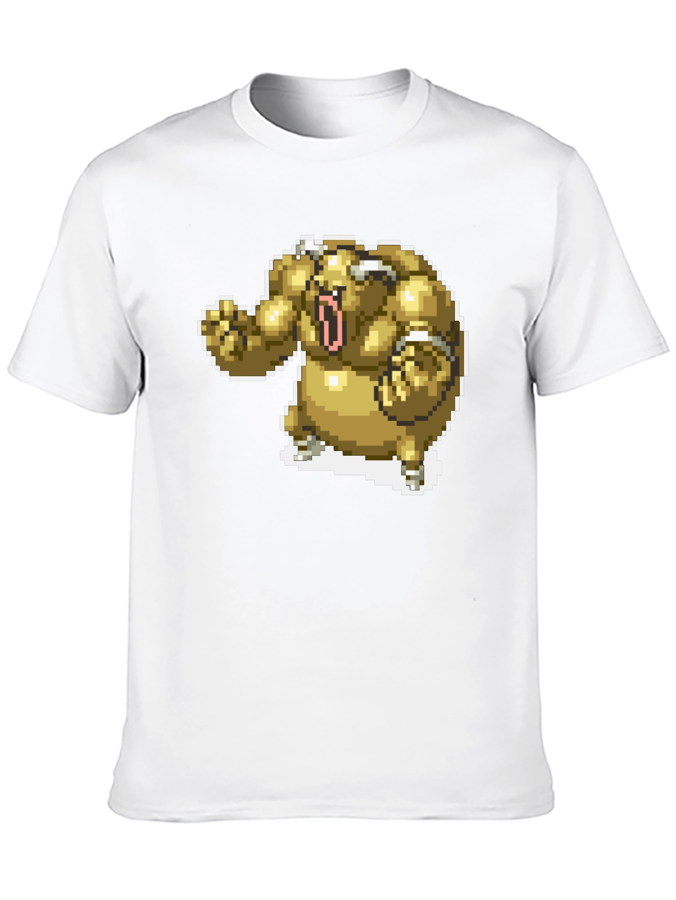 Pixel Art Monster Graphic T-Shirt - Black