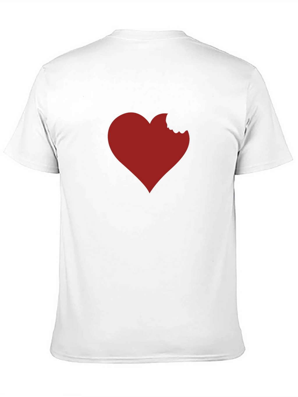 Heart Bite T-Shirt - Black Crew Neck Tee