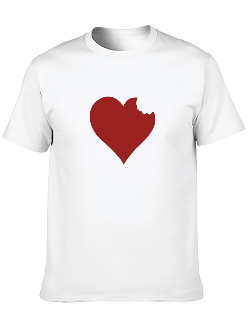 Heart Bite T-Shirt - Black Crew Neck Tee