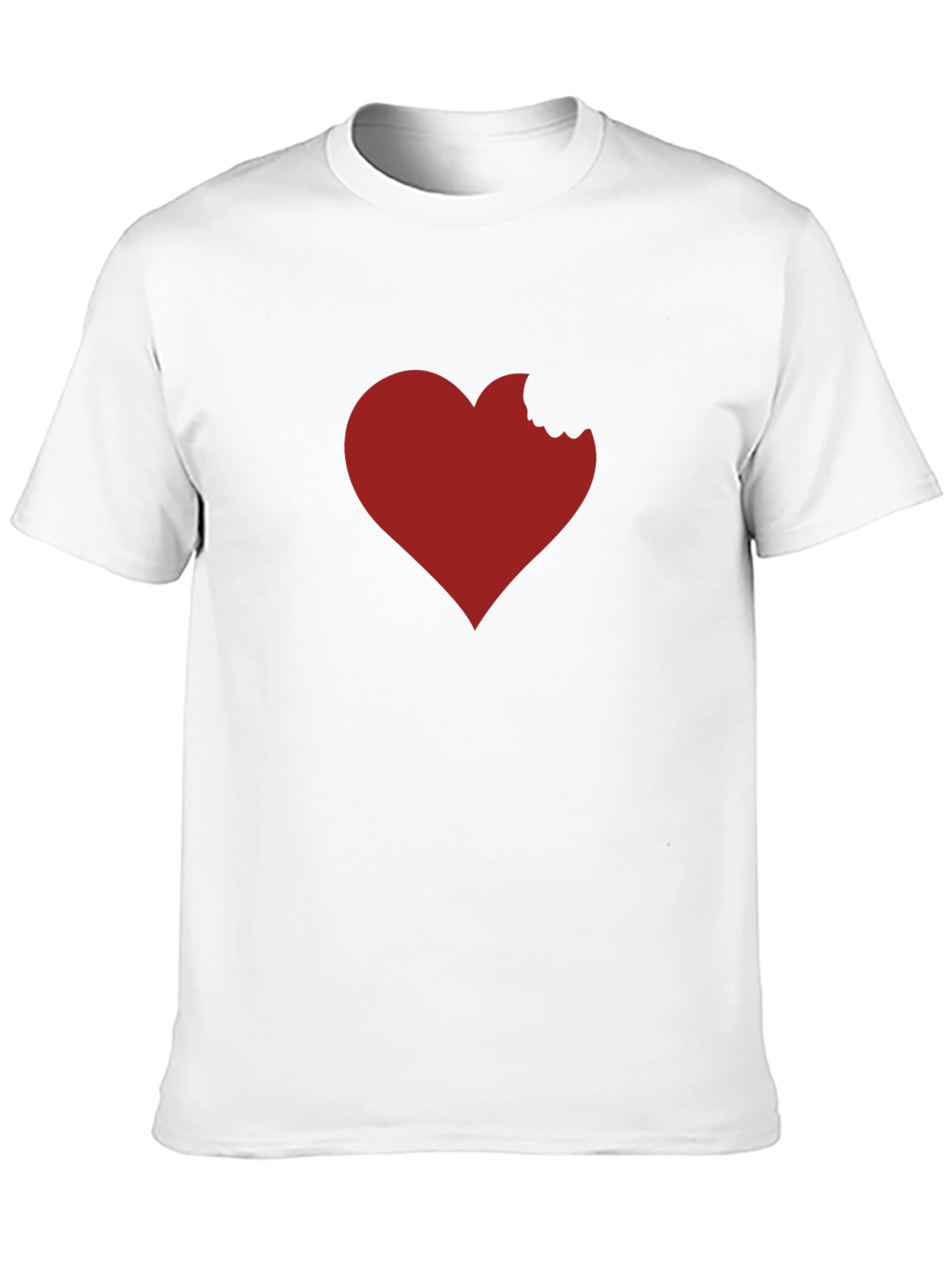Heart Bite T-Shirt - Black Crew Neck Tee