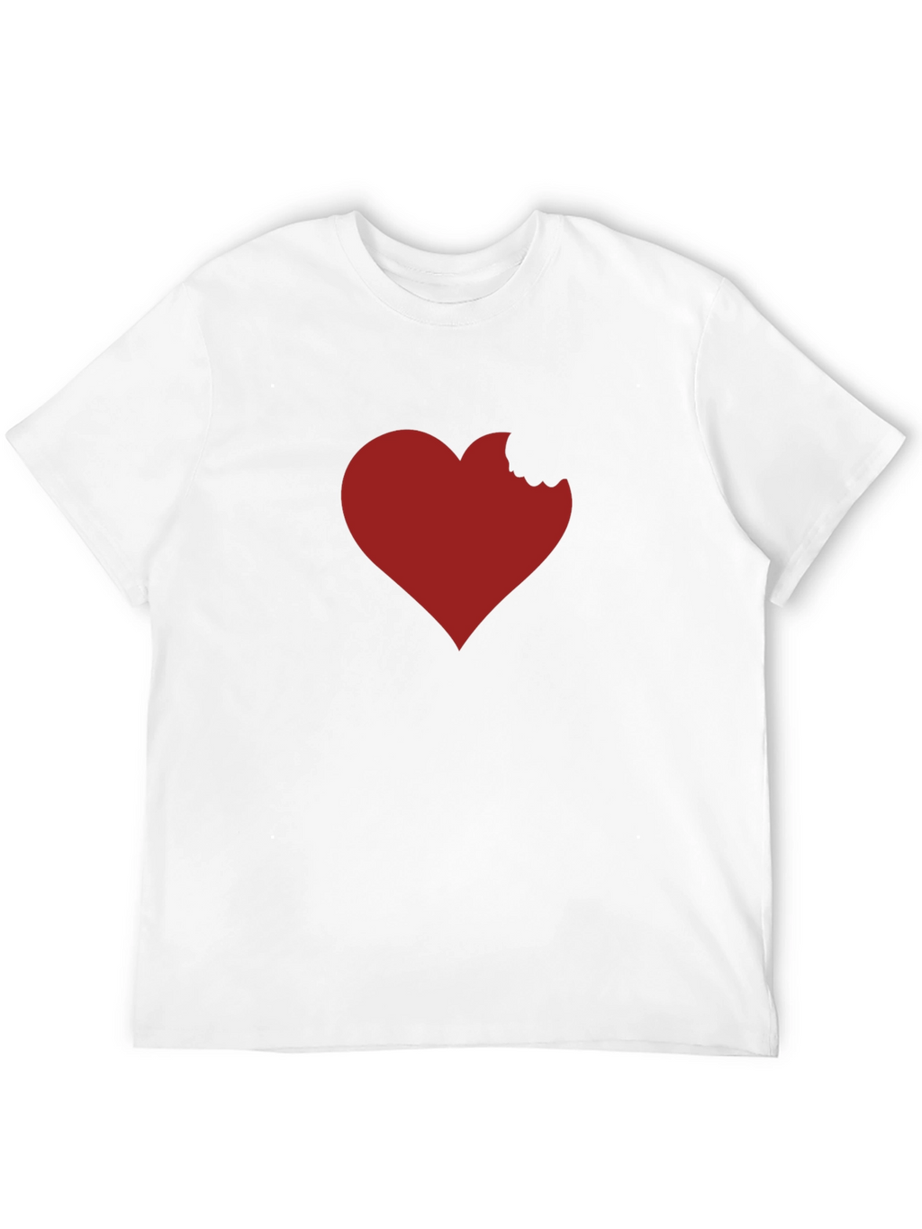 Heart Bite T-Shirt - Black Crew Neck Tee