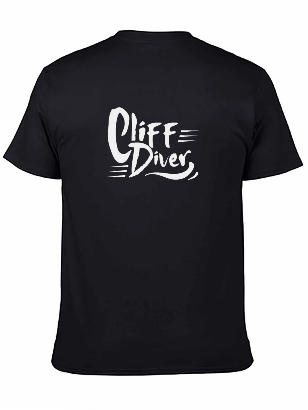 Cliff Diver Graphic T-Shirt - Black Cotton Tee