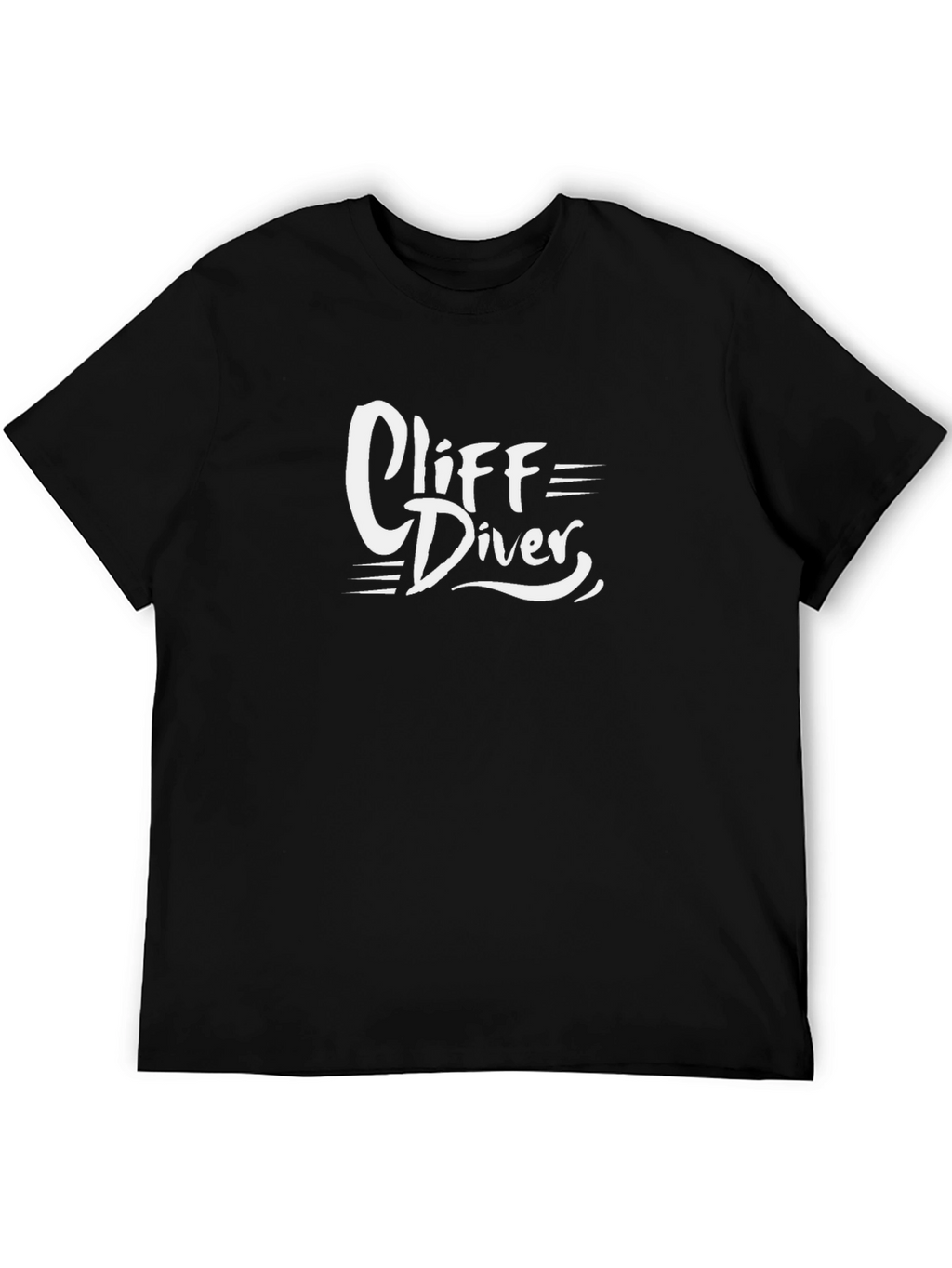 Cliff Diver Graphic T-Shirt - Black Cotton Tee