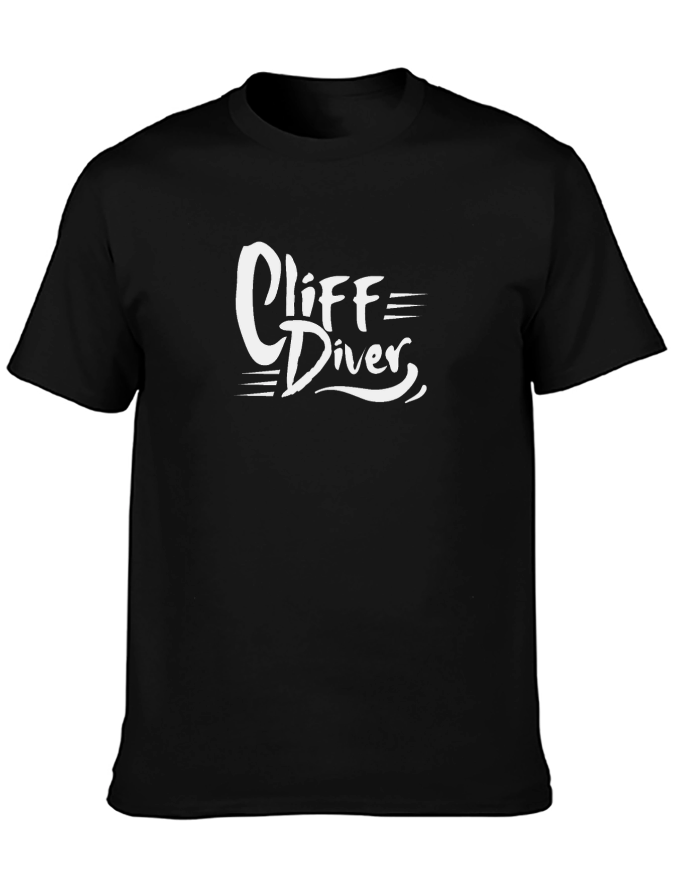 Cliff Diver Graphic T-Shirt - Black Cotton Tee