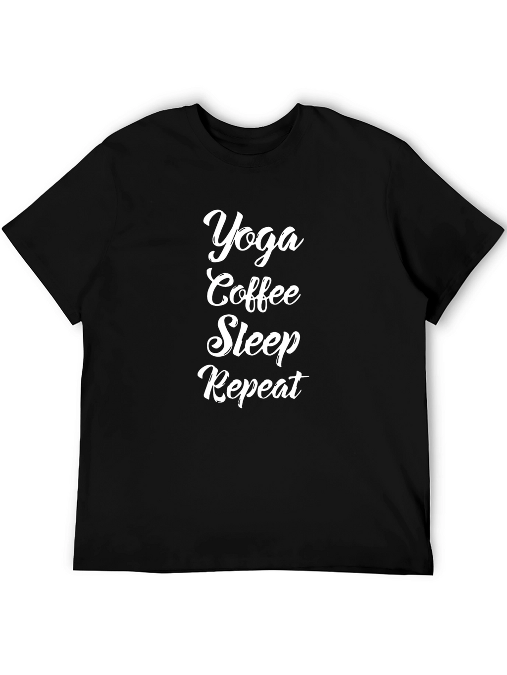 Yoga Coffee Sleep Repeat Mens Graphic Tee