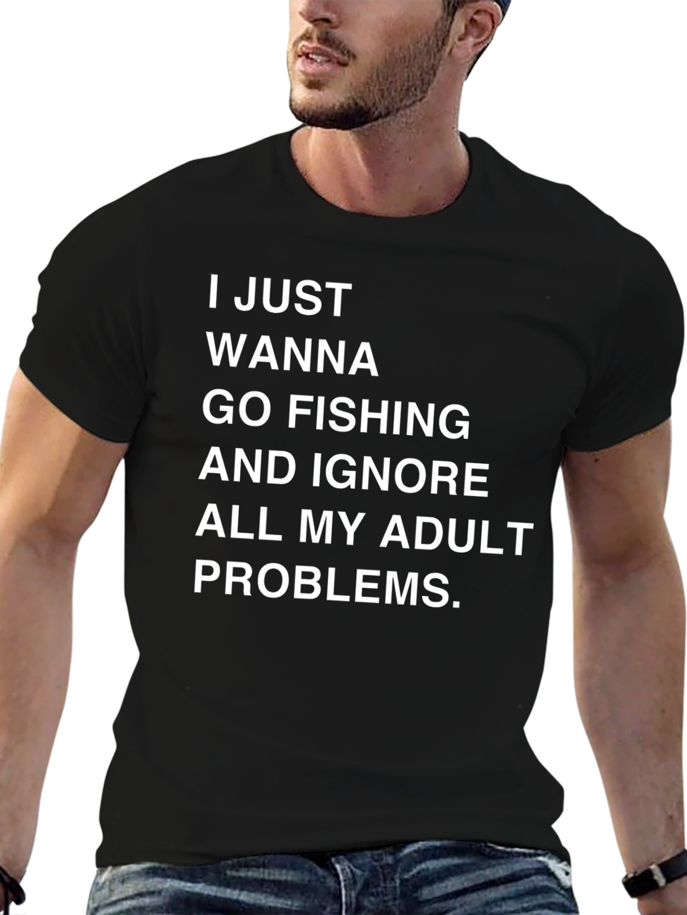 Fishing & Adult Problems Graphic Tee