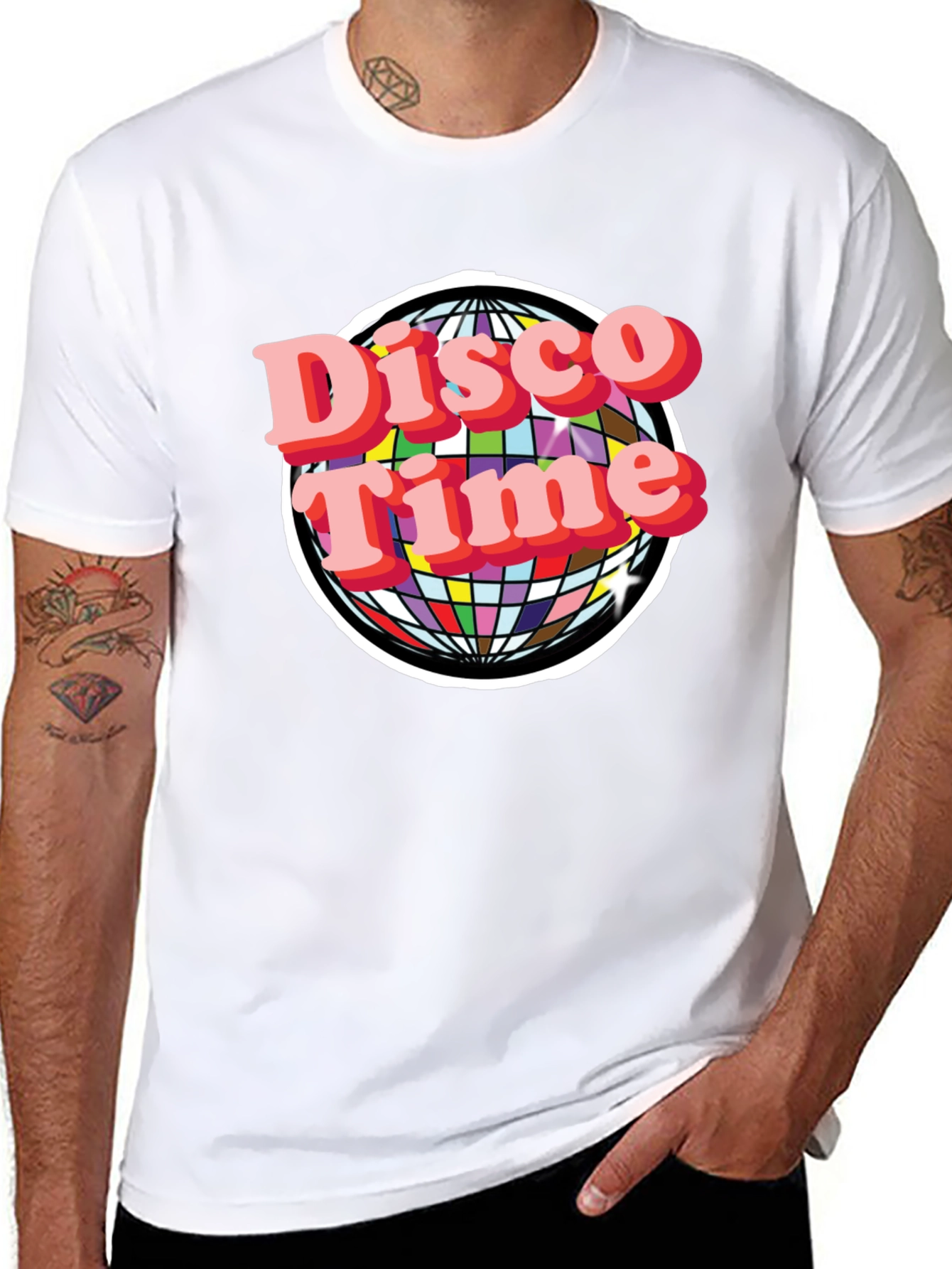 Disco Time Graphic Tee - Retro Style