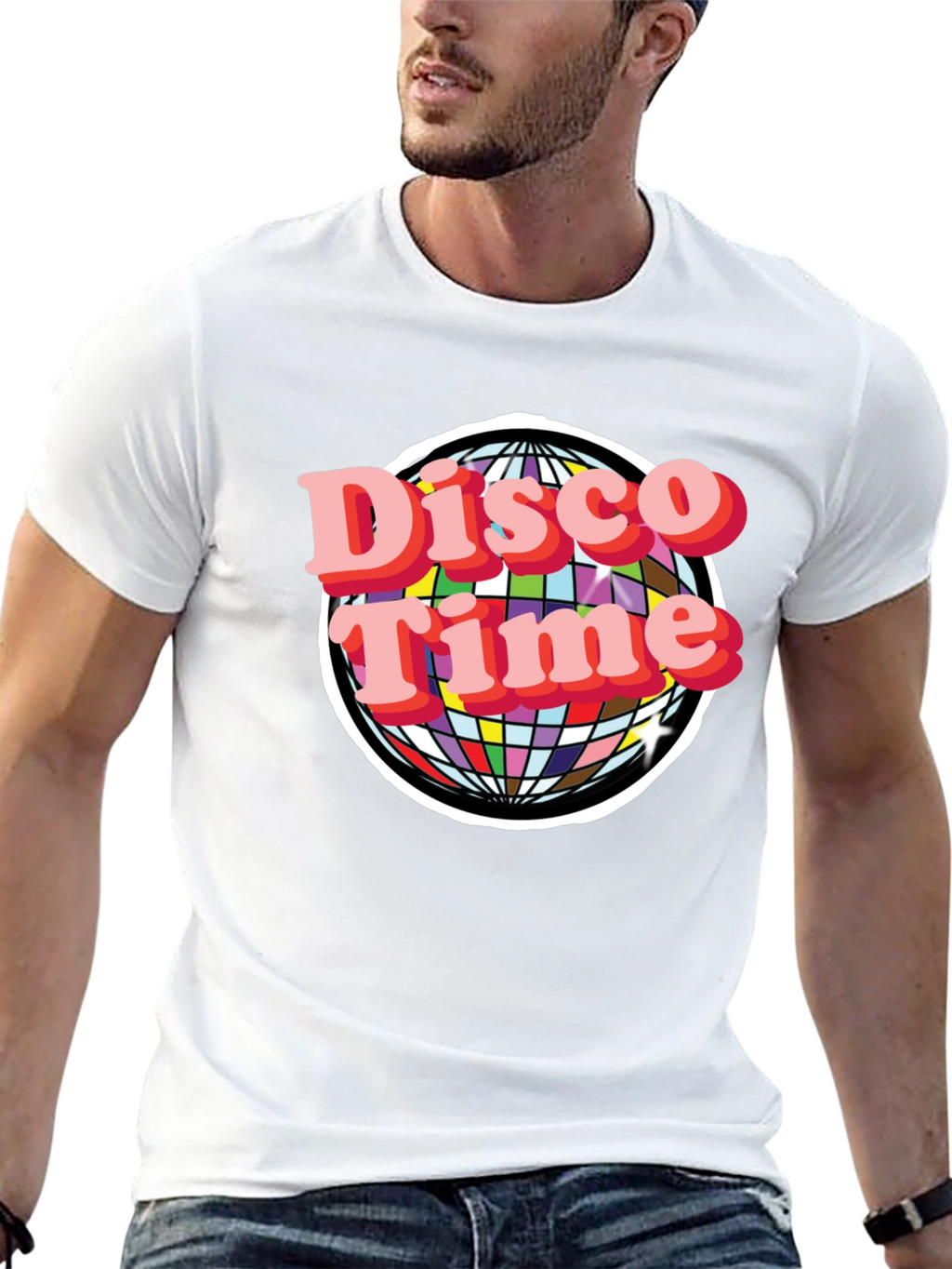 Disco Time Graphic Tee - Retro Style