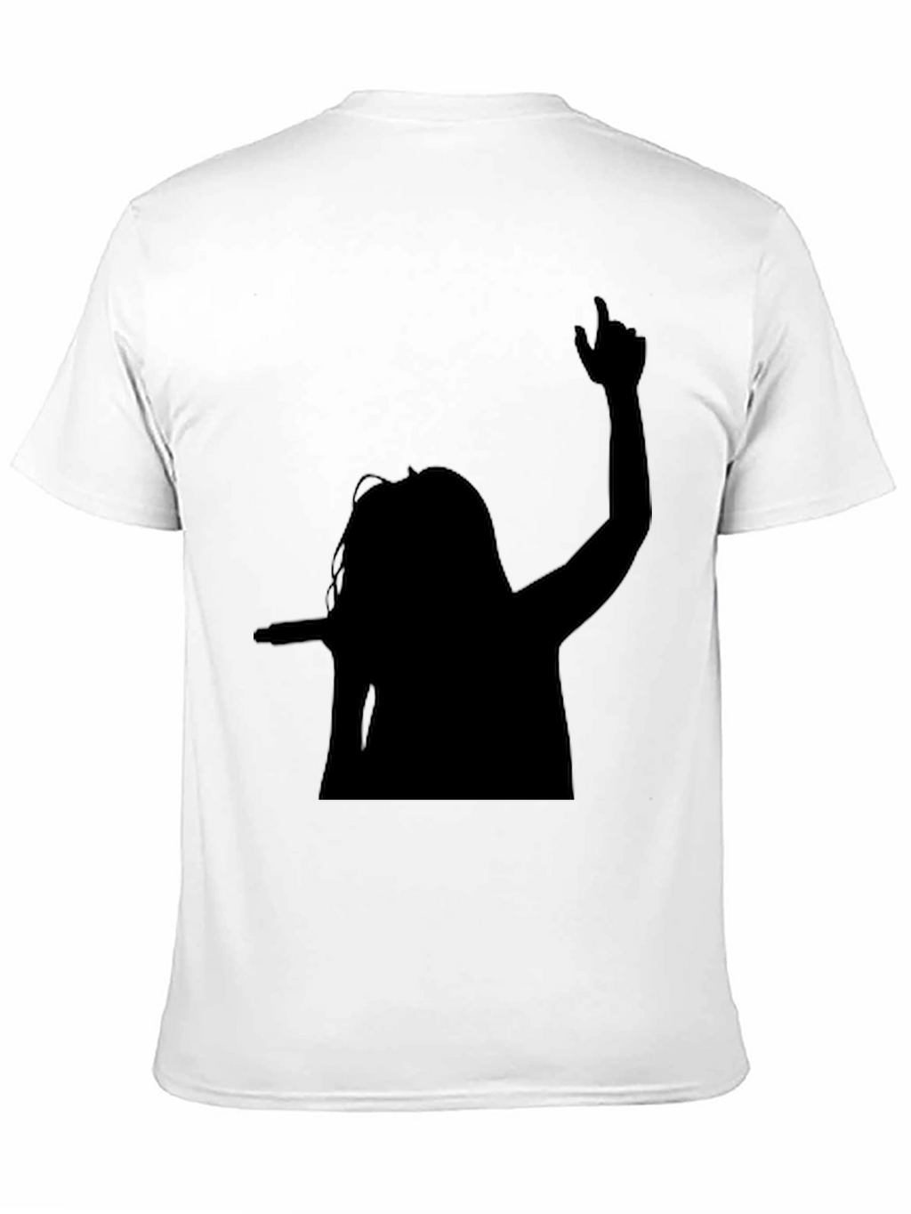 Silhouette Graphic Tee - Black Cotton Blend Shirt