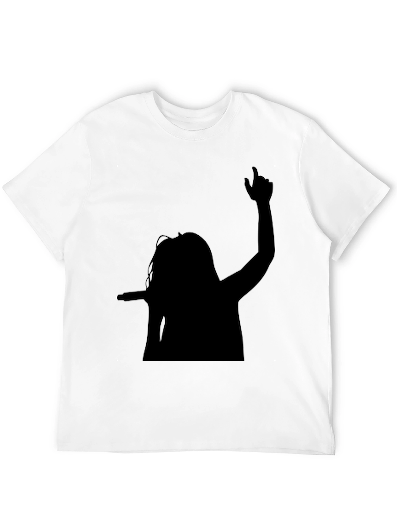 Silhouette Graphic Tee - Black Cotton Blend Shirt