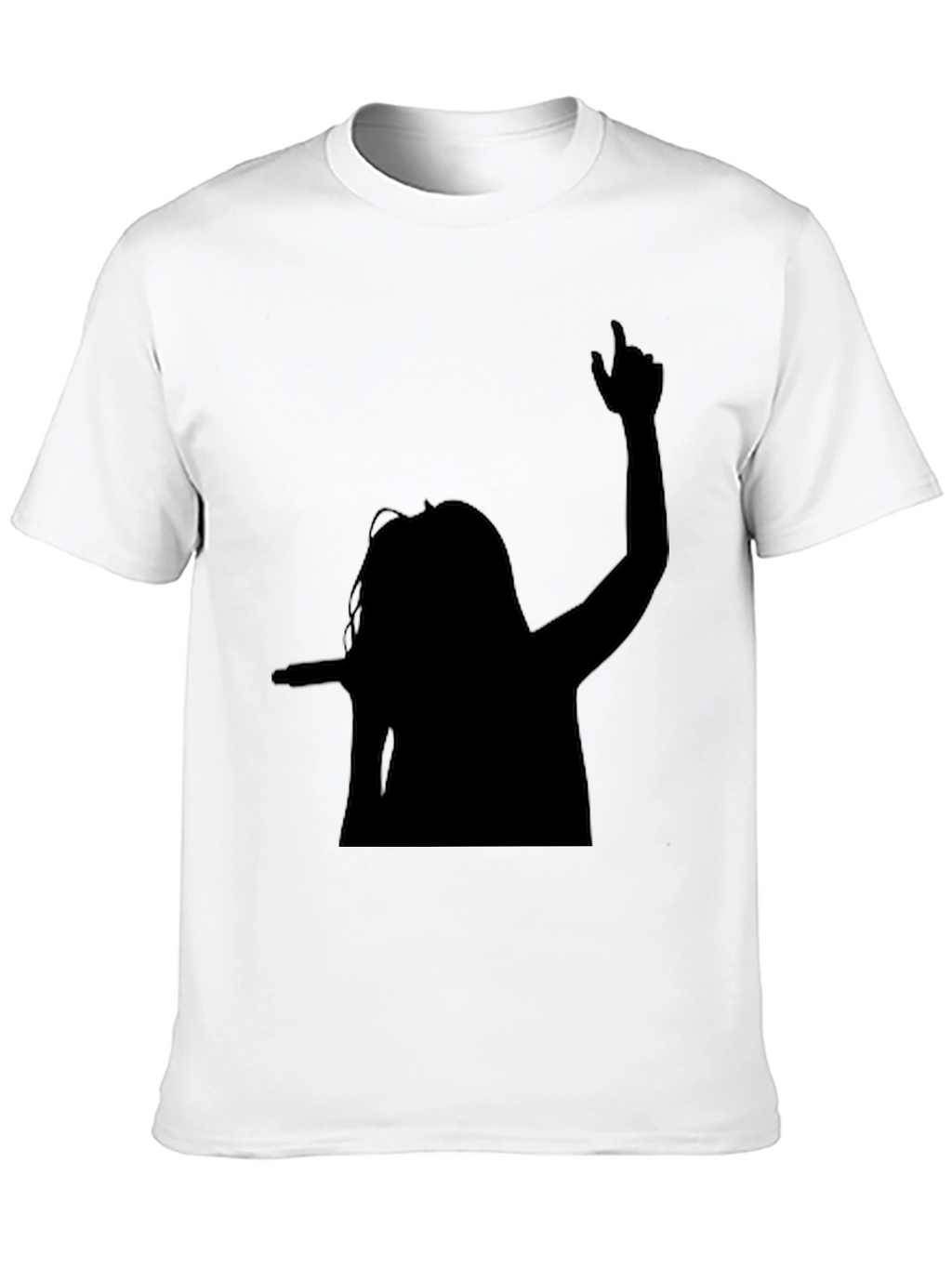 Silhouette Graphic Tee - Black Cotton Blend Shirt
