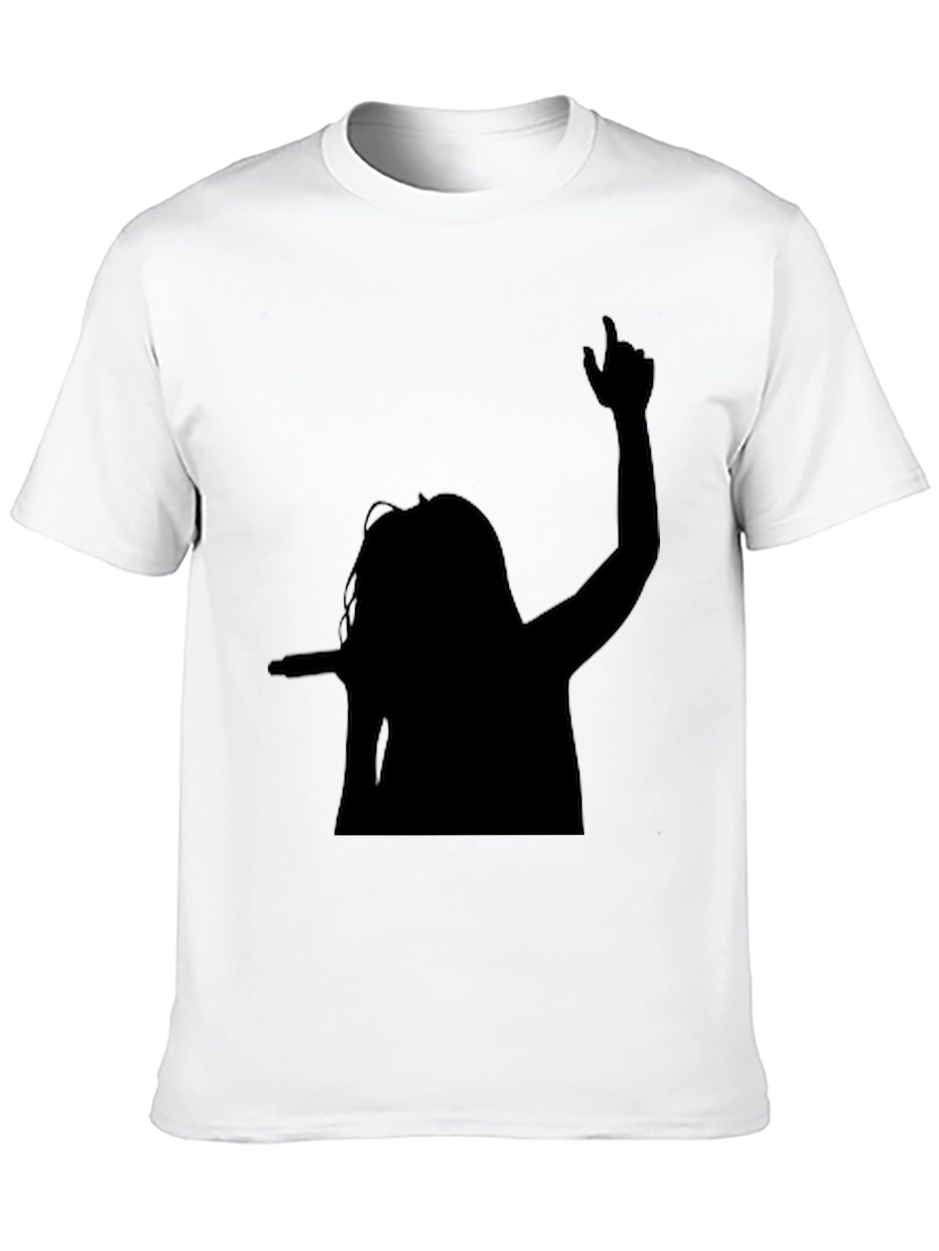 Silhouette Graphic Tee - Black Cotton Blend Shirt