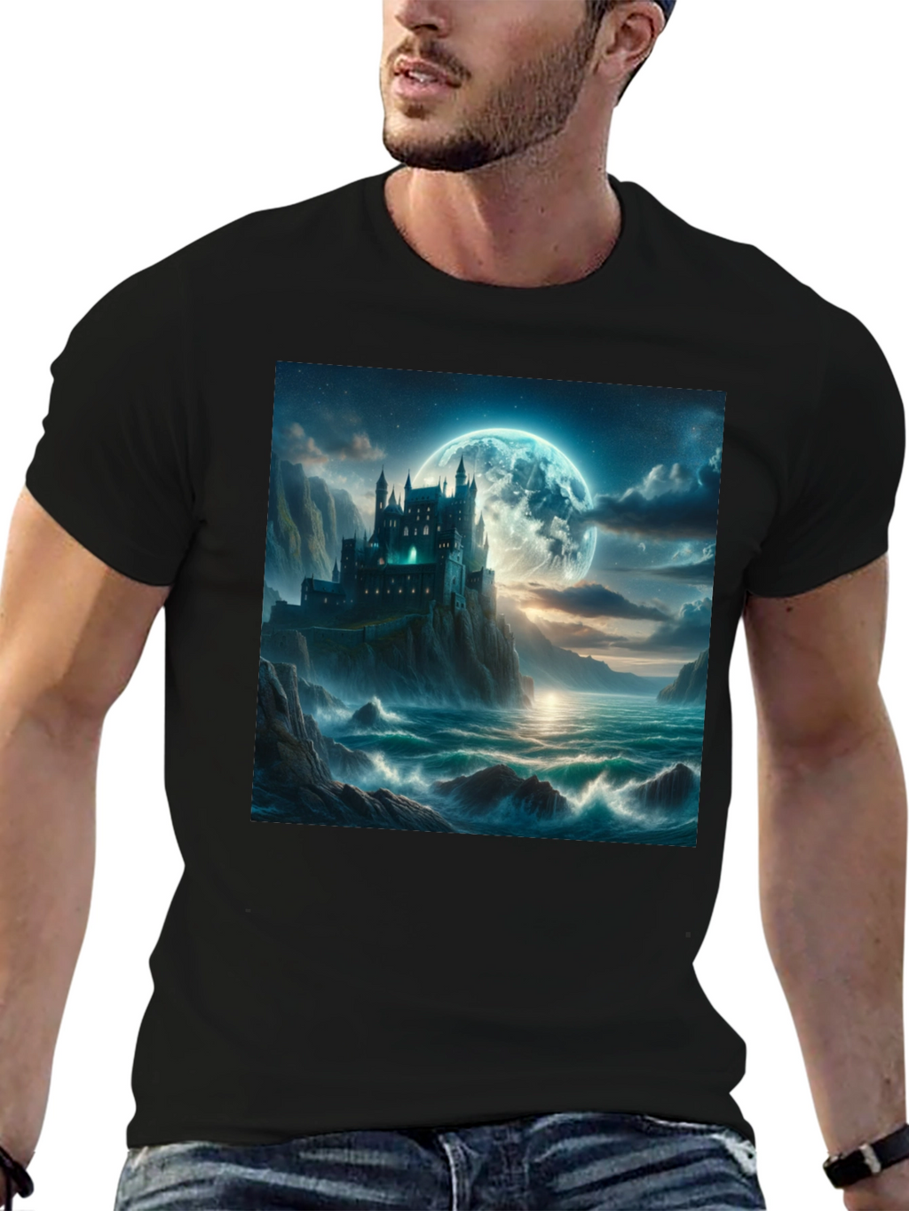 Castle Moonscape Graphic Tee