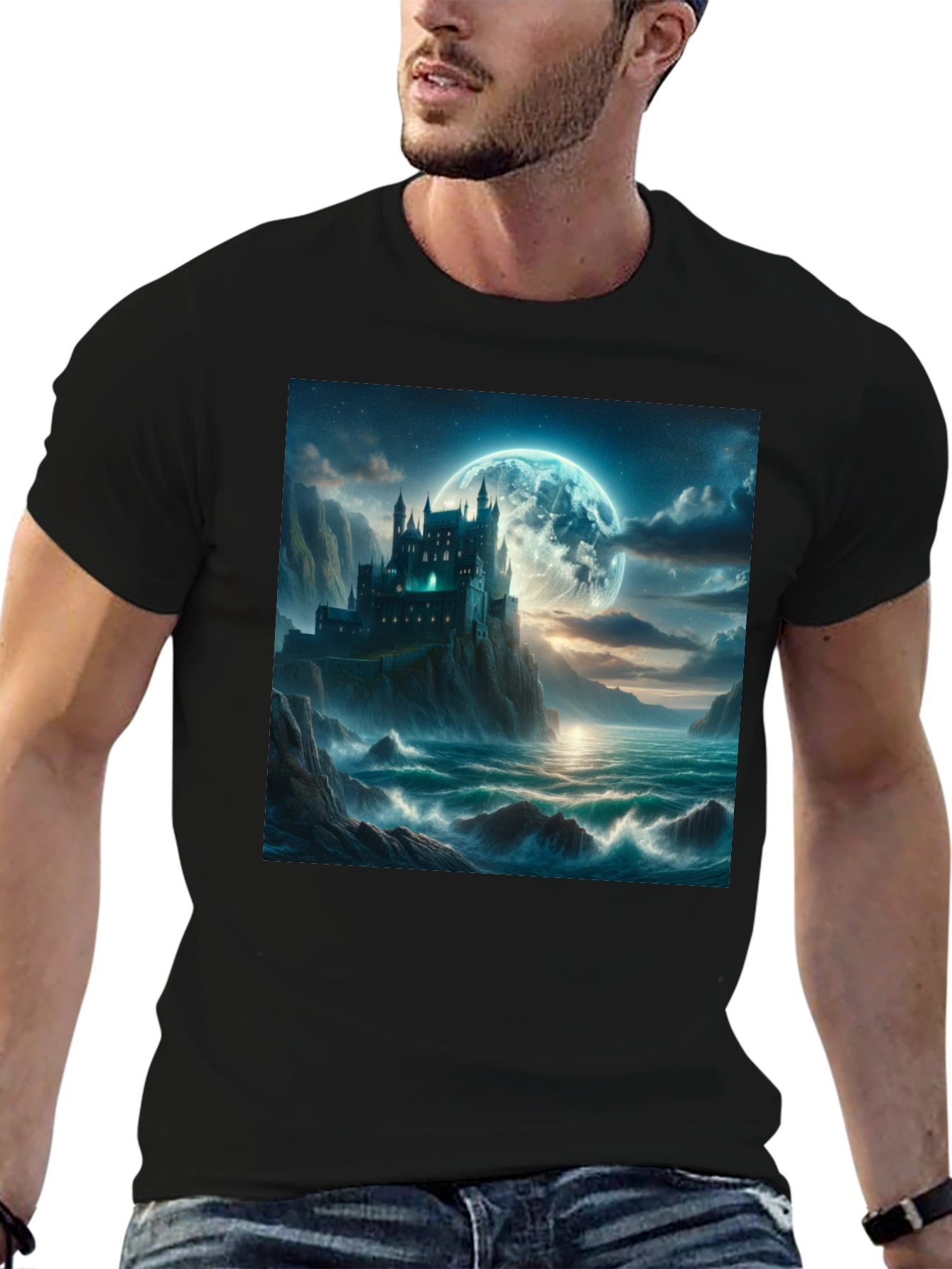 Castle Moonscape Graphic Tee