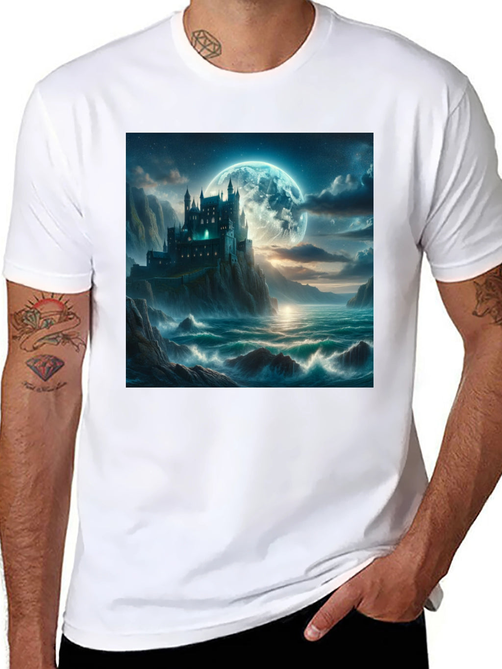 Castle Moonscape Graphic Tee