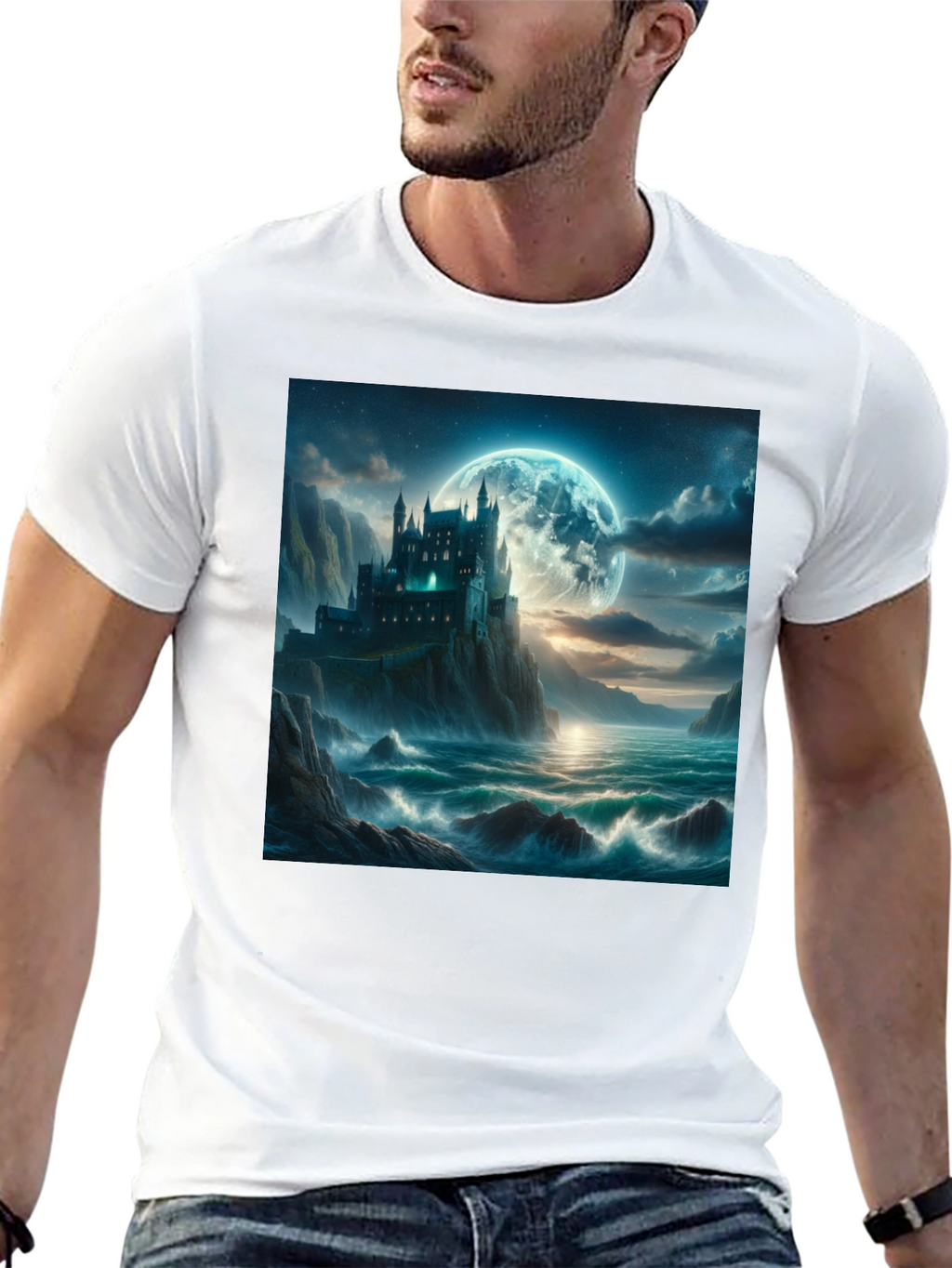 Castle Moonscape Graphic Tee