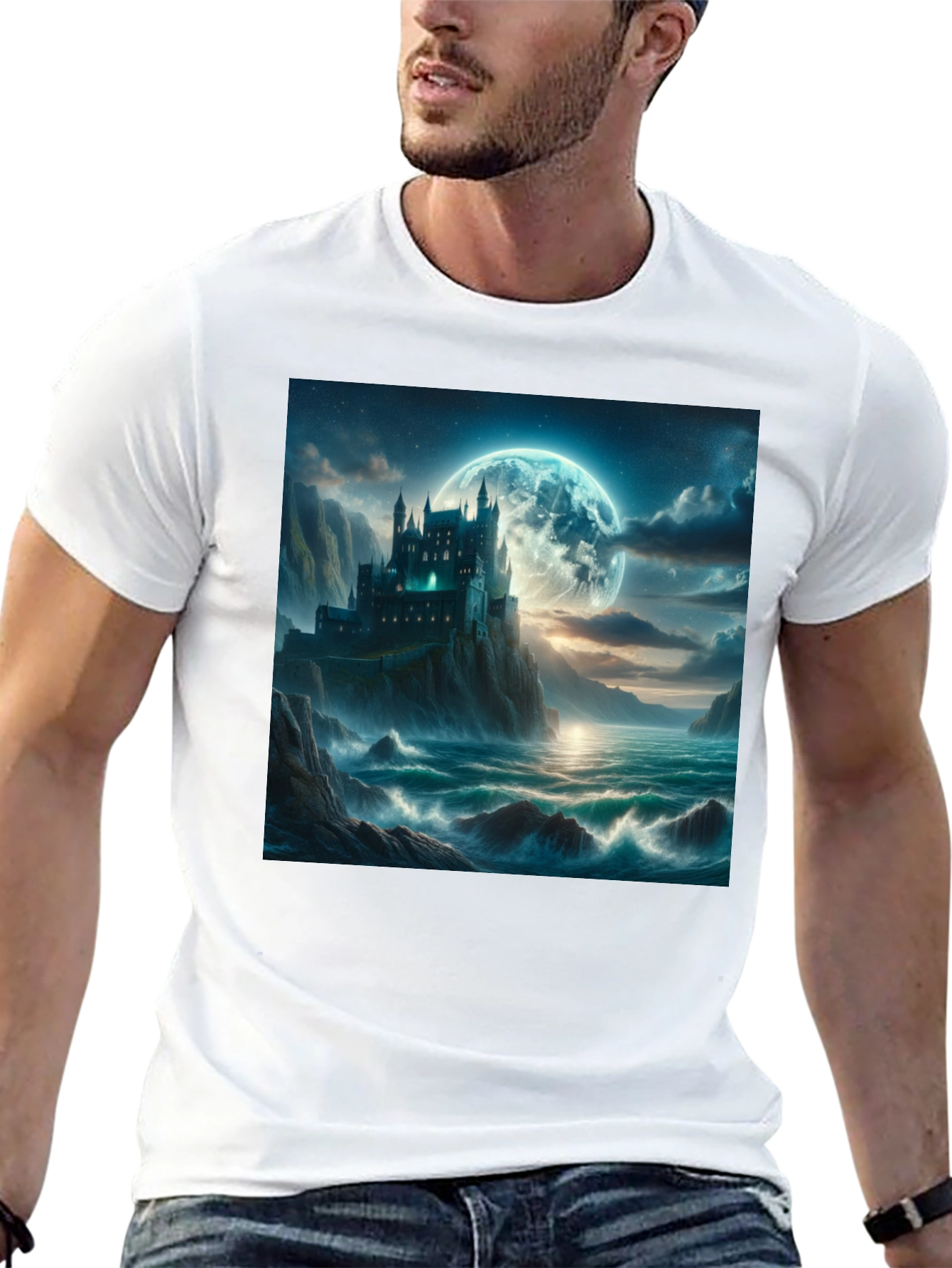 Castle Moonscape Graphic Tee
