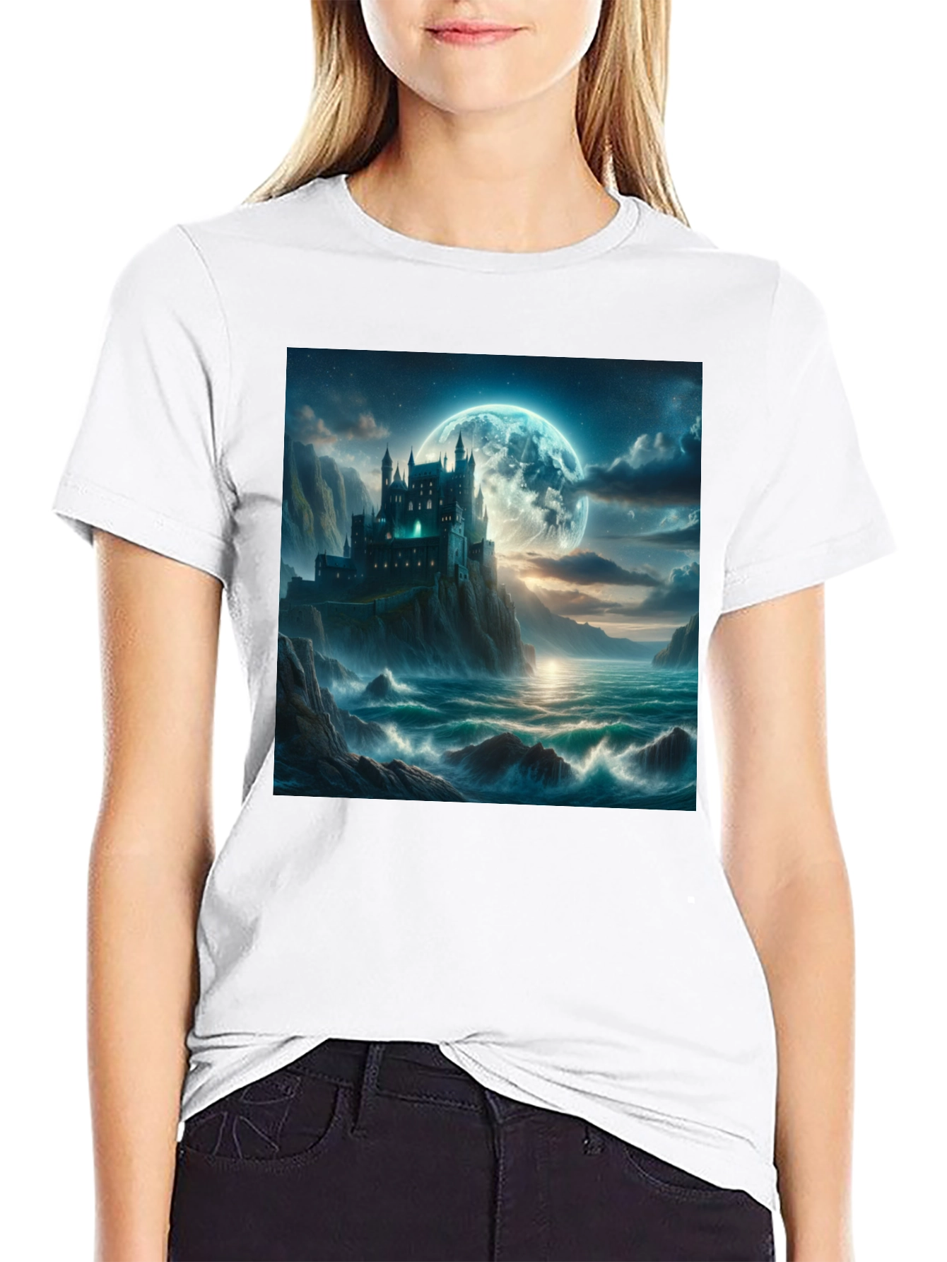 Castle Moonscape Graphic Tee