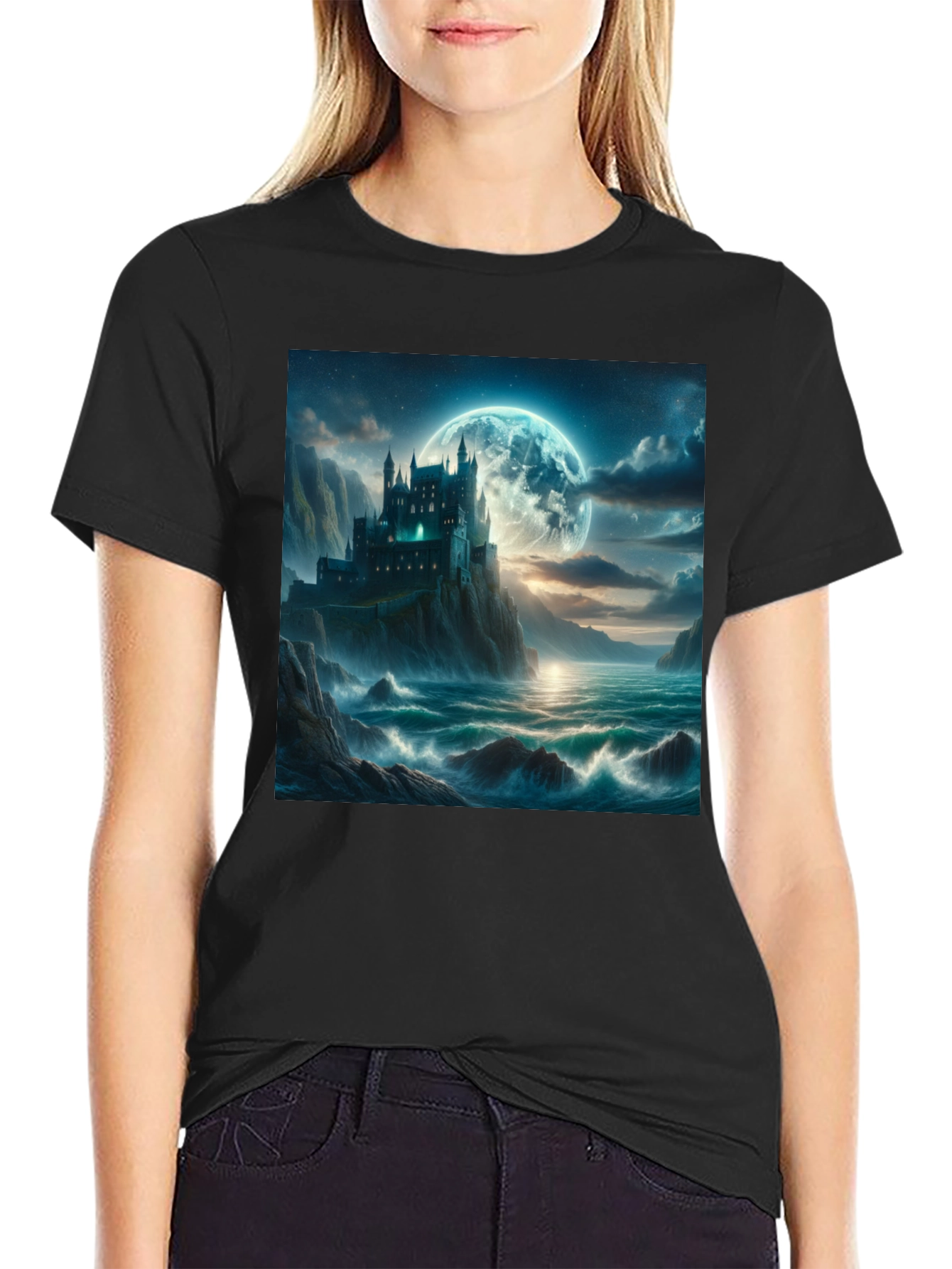 Castle Moonscape Graphic Tee