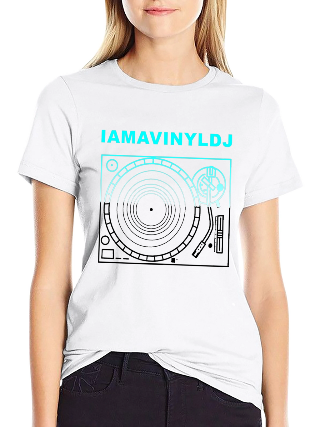 I AM A VINYL DJ T-Shirt - Turntable Design