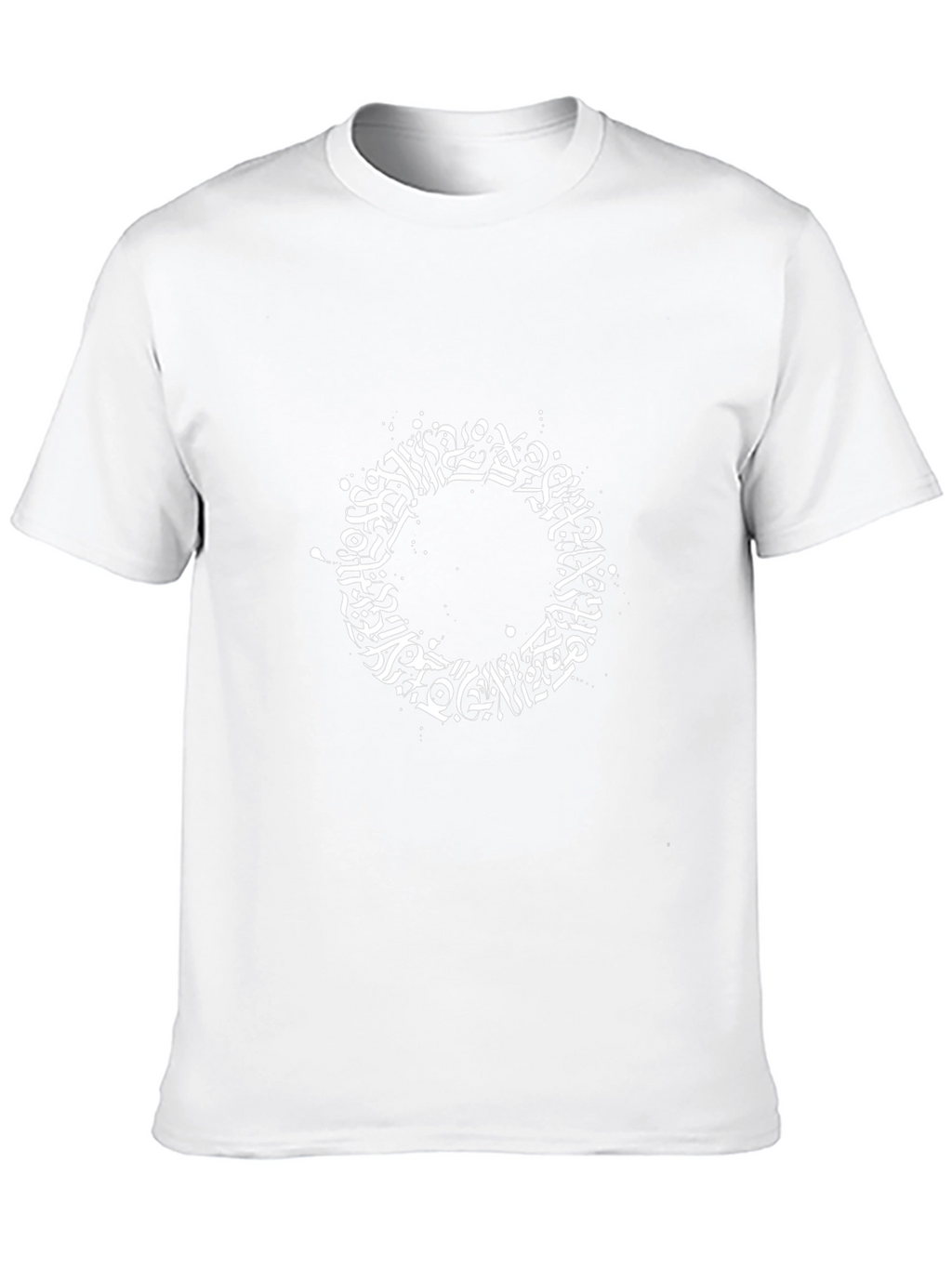 Abstract Calligraphy Graphic Tee - Black