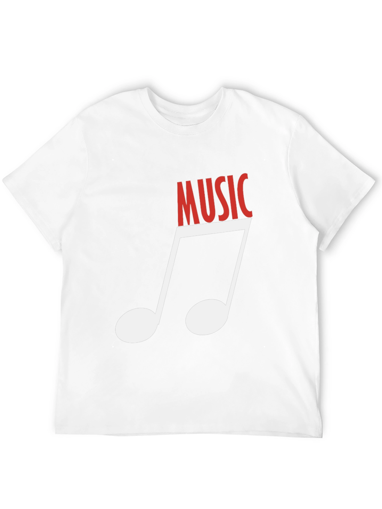 Music Note Graphic Tee - Black Cotton T-Shirt
