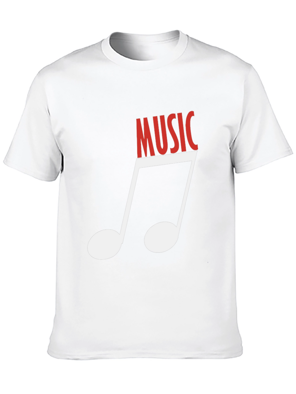 Music Note Graphic Tee - Black Cotton T-Shirt