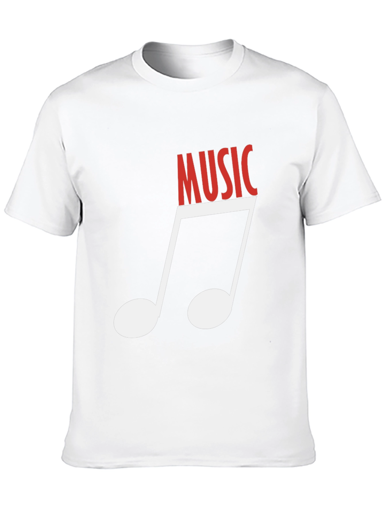 Music Note Graphic Tee - Black Cotton T-Shirt