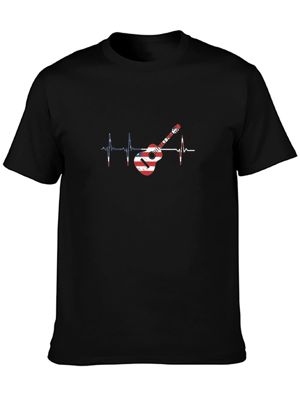 Guitar Heartbeat Graphic Tee - Musician Style