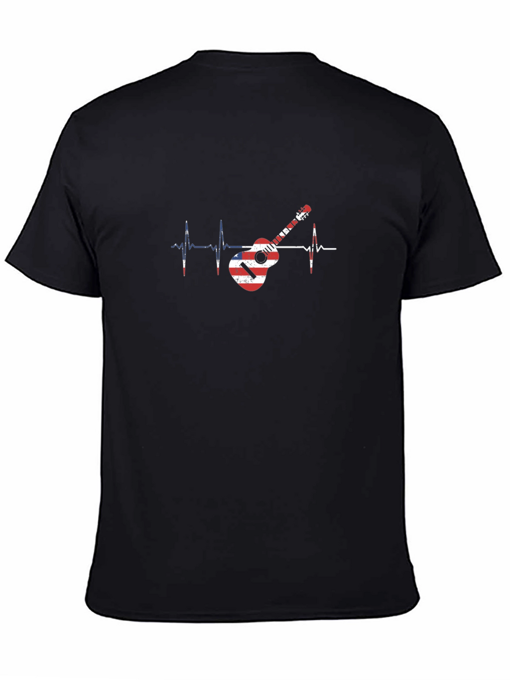 Guitar Heartbeat Graphic Tee - Musician Style