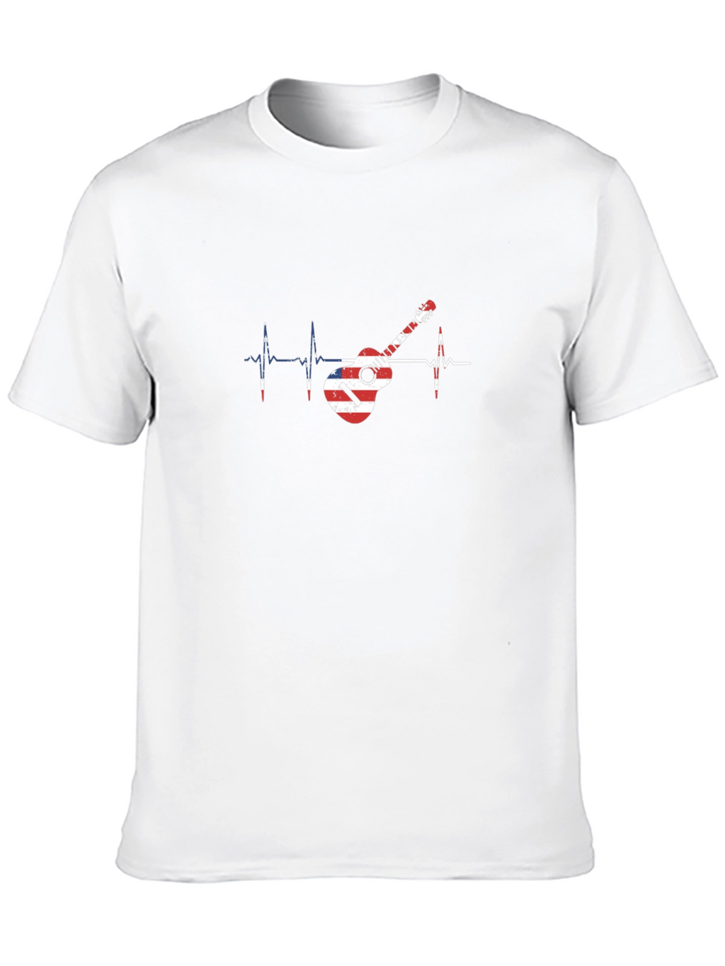 Guitar Heartbeat Graphic Tee - Musician Style
