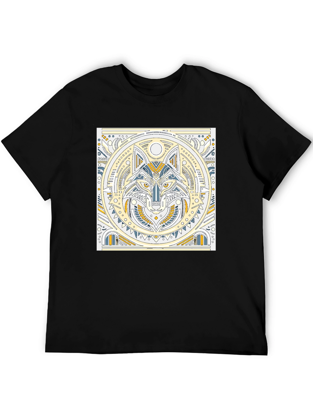 Geometric Wolf Graphic T-Shirt