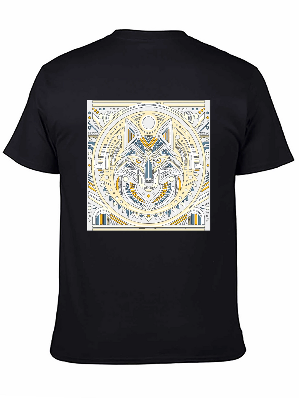 Geometric Wolf Graphic T-Shirt