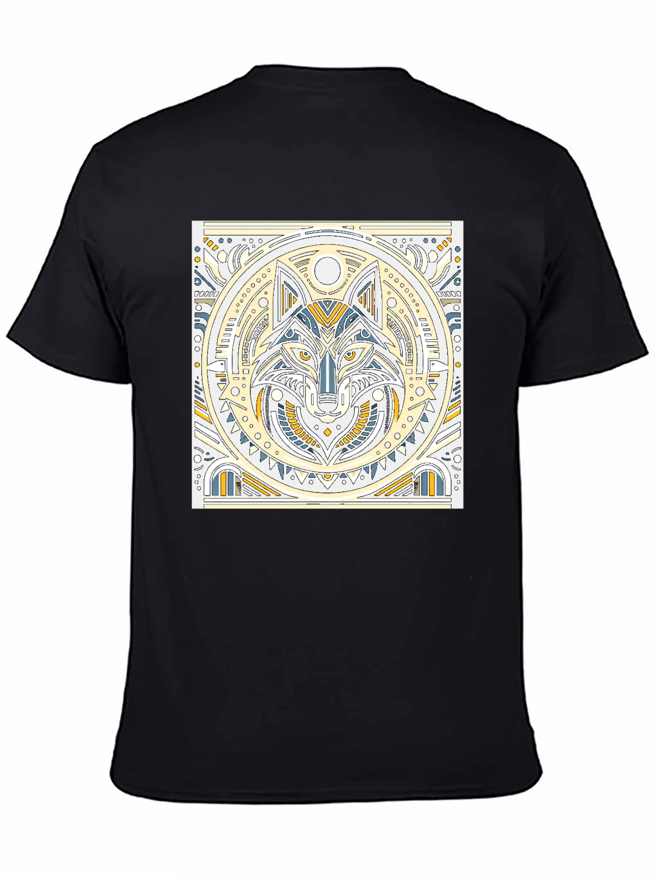 Geometric Wolf Graphic T-Shirt