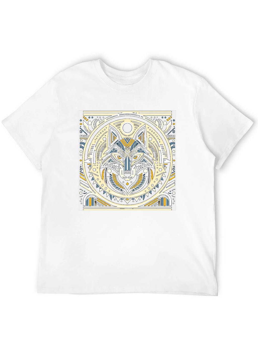 Geometric Wolf Graphic T-Shirt