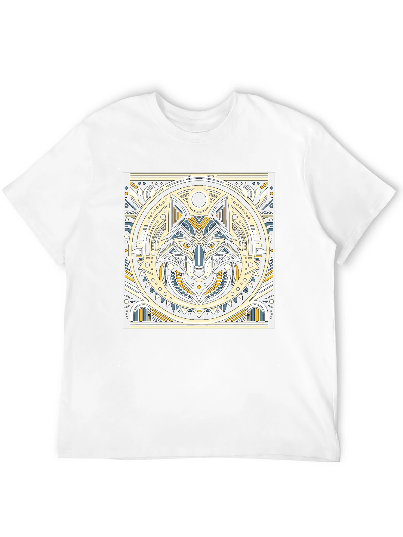 Geometric Wolf Graphic T-Shirt