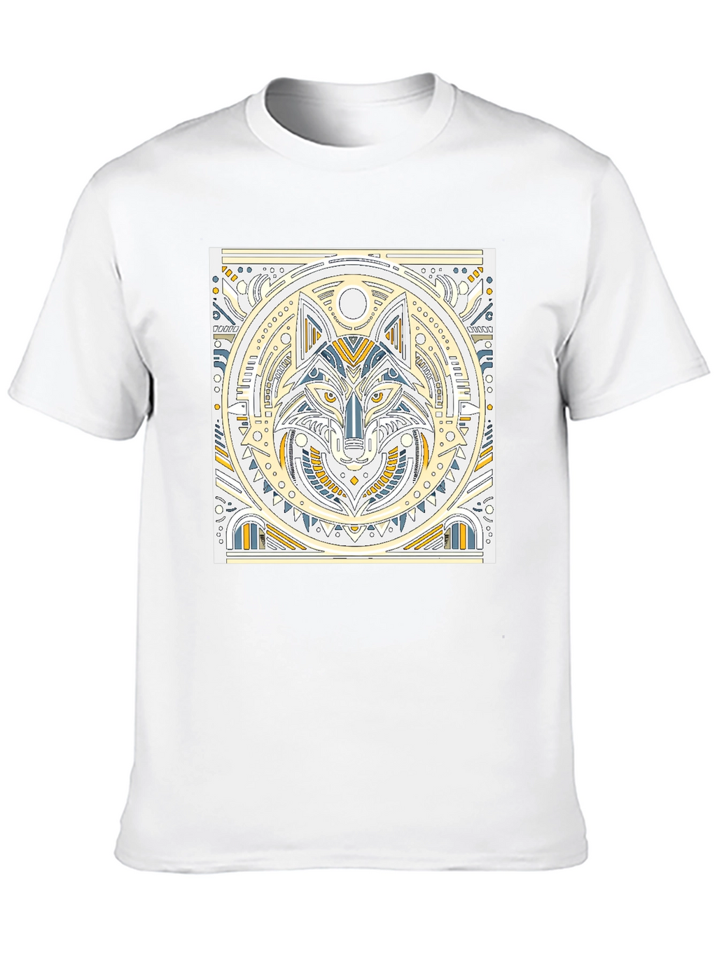 Geometric Wolf Graphic T-Shirt