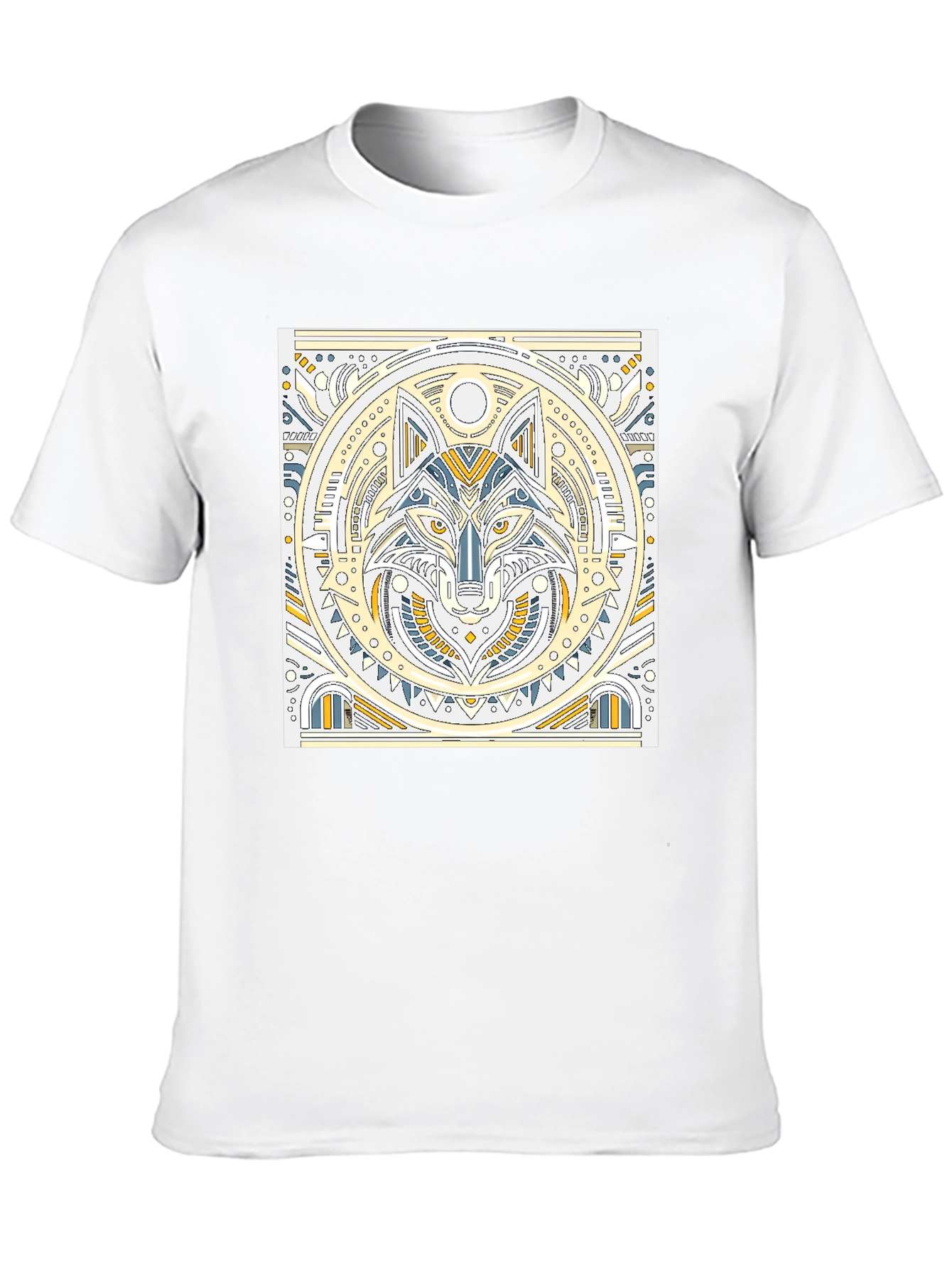 Geometric Wolf Graphic T-Shirt